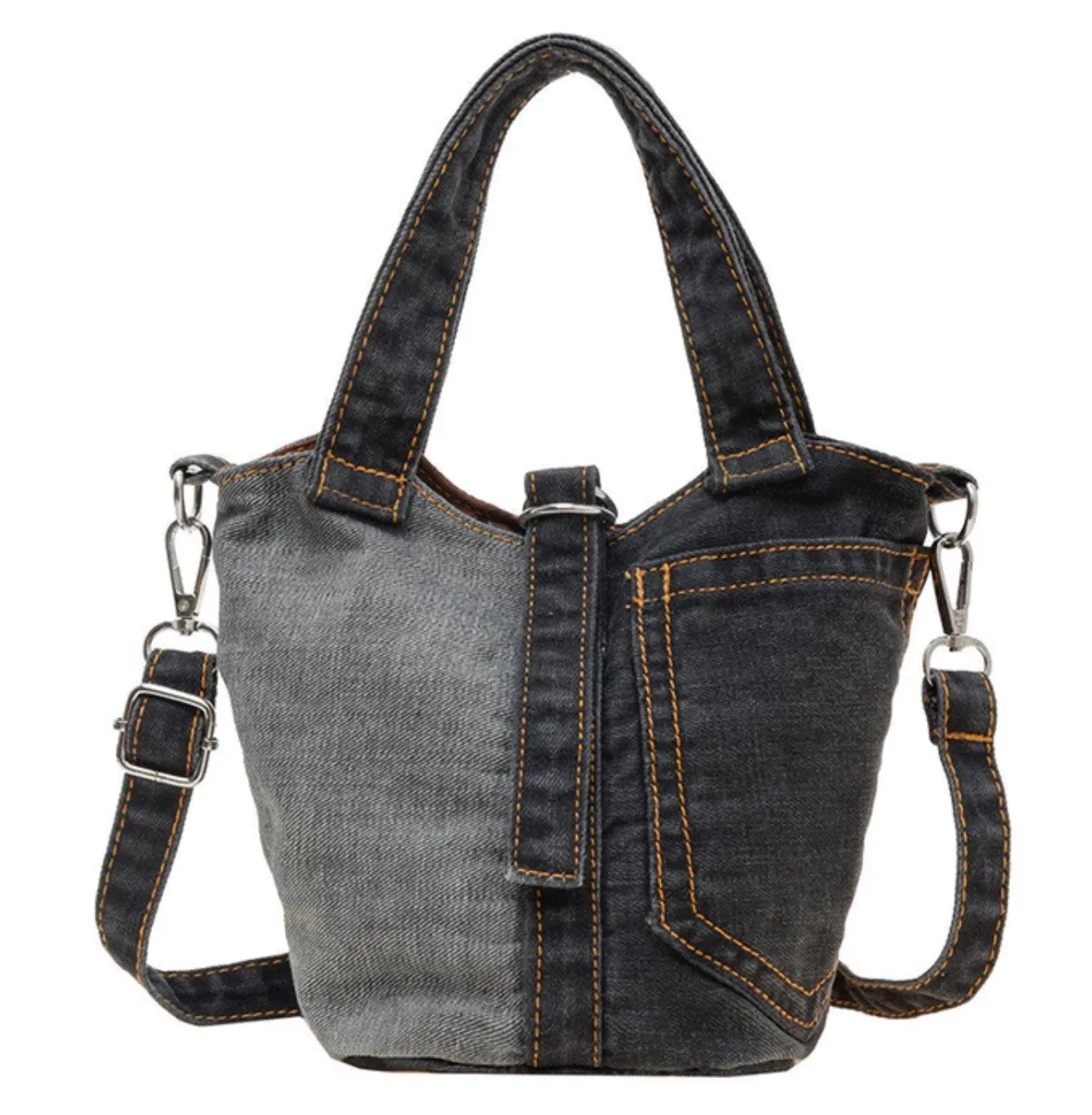 20cm Denim Bucket Bag