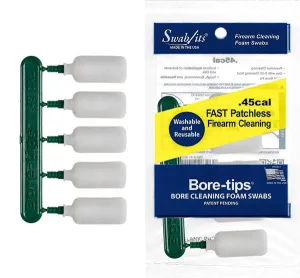 .45cal Gun Cleaning Bore-tips® by Swab-its®: Barrel Cleaning Swabs: 41-4501