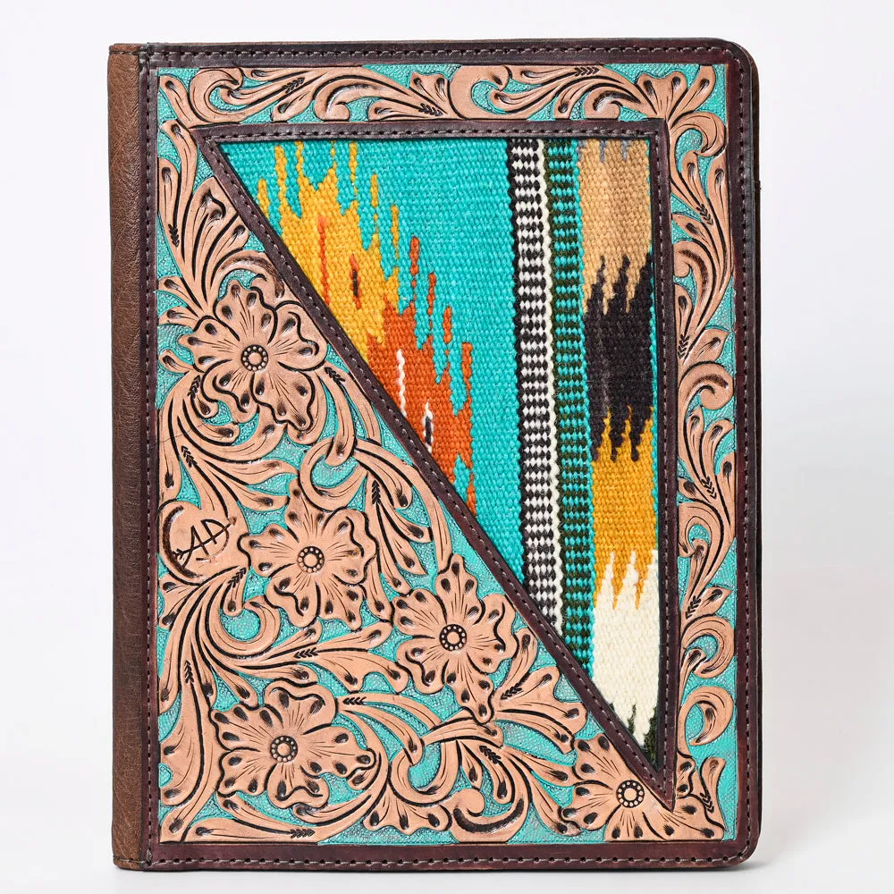ADBG1160 American Darling Portfolio Bag Hand Tooled Saddle Blanket Genuine Leather women bag western handbag purse