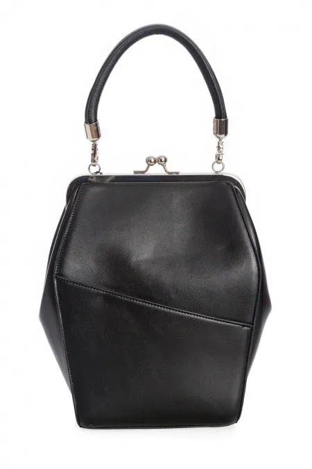 Banned Retro Spider Keelie Coffin Shaped Black Handbag