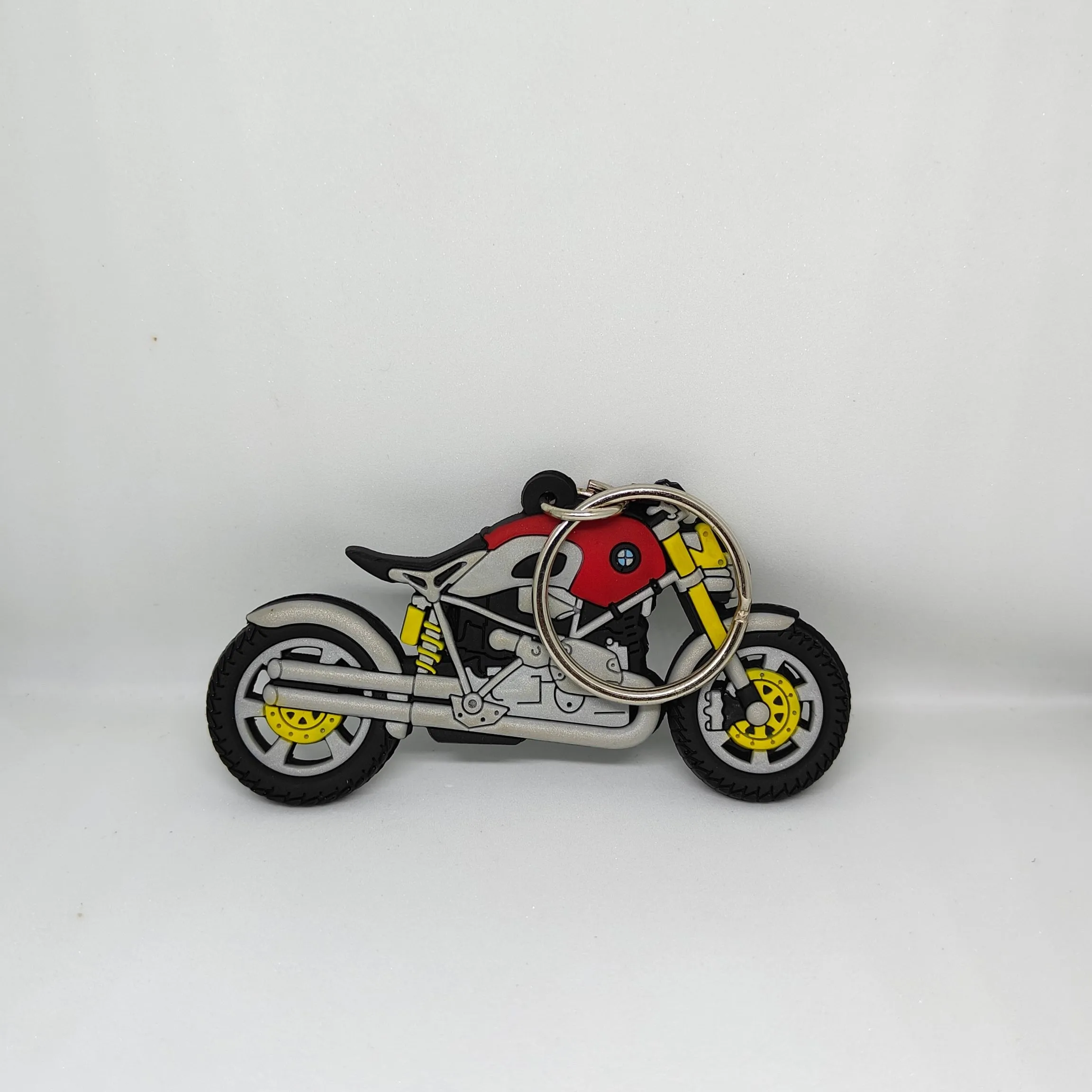Bike Double-Sided Rubber Key Chain