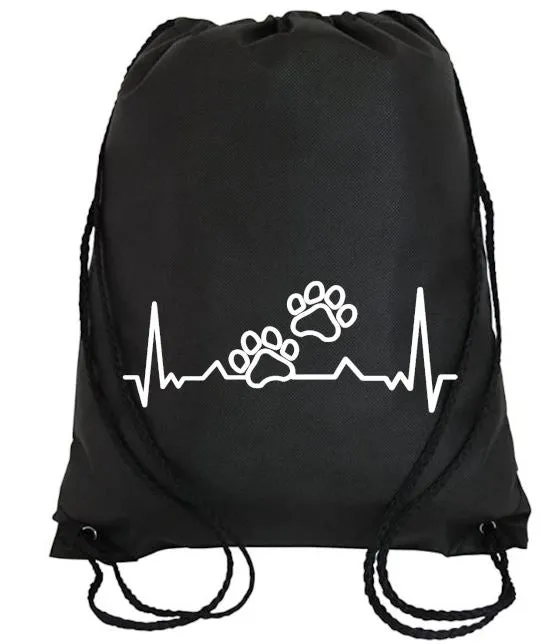 Cinch Bag: Paw Print Beat