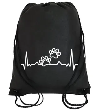 Cinch Bag: Paw Print Beat