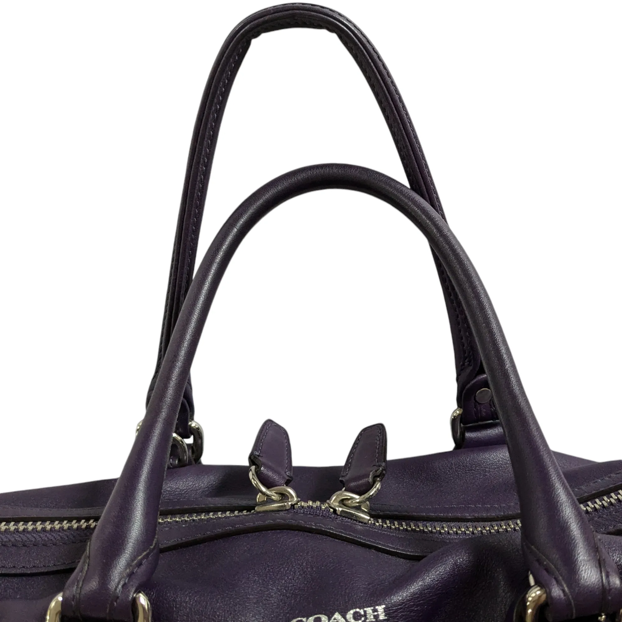 Coach Haley Convertible Satchel Purple