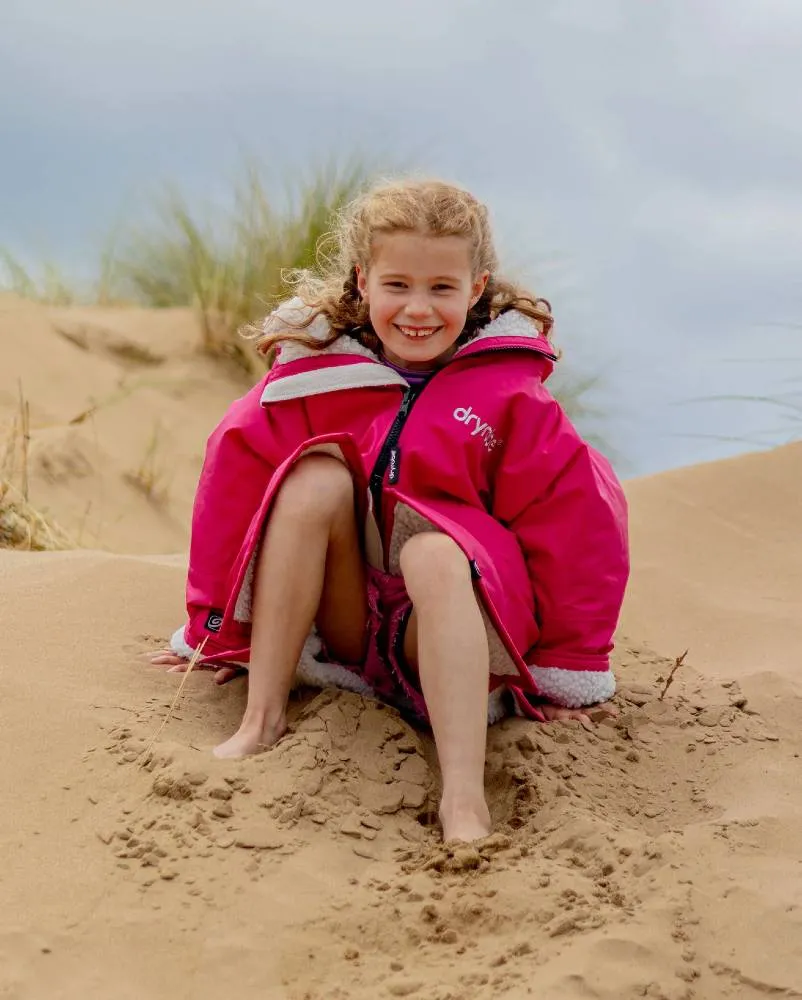 Dryrobe Advance Kids Long Sleeve - Pink/Light Grey