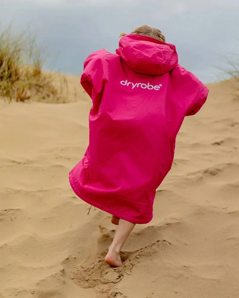 Dryrobe Advance Kids Long Sleeve - Pink/Light Grey