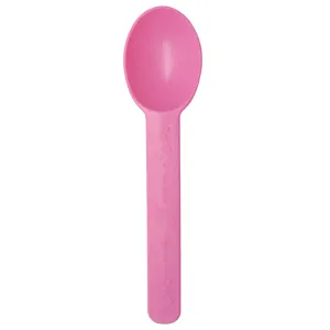 Eco-Friendly Heavy Weight Bio-Based Spoons - Pink - 1,000 ct