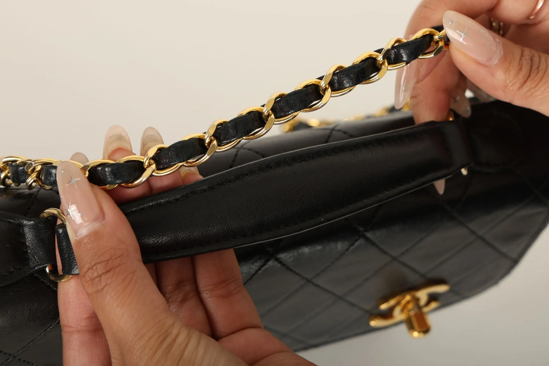Extremely Rare Chanel 1989 Lambskin Double Turnlock Mini Briefcase