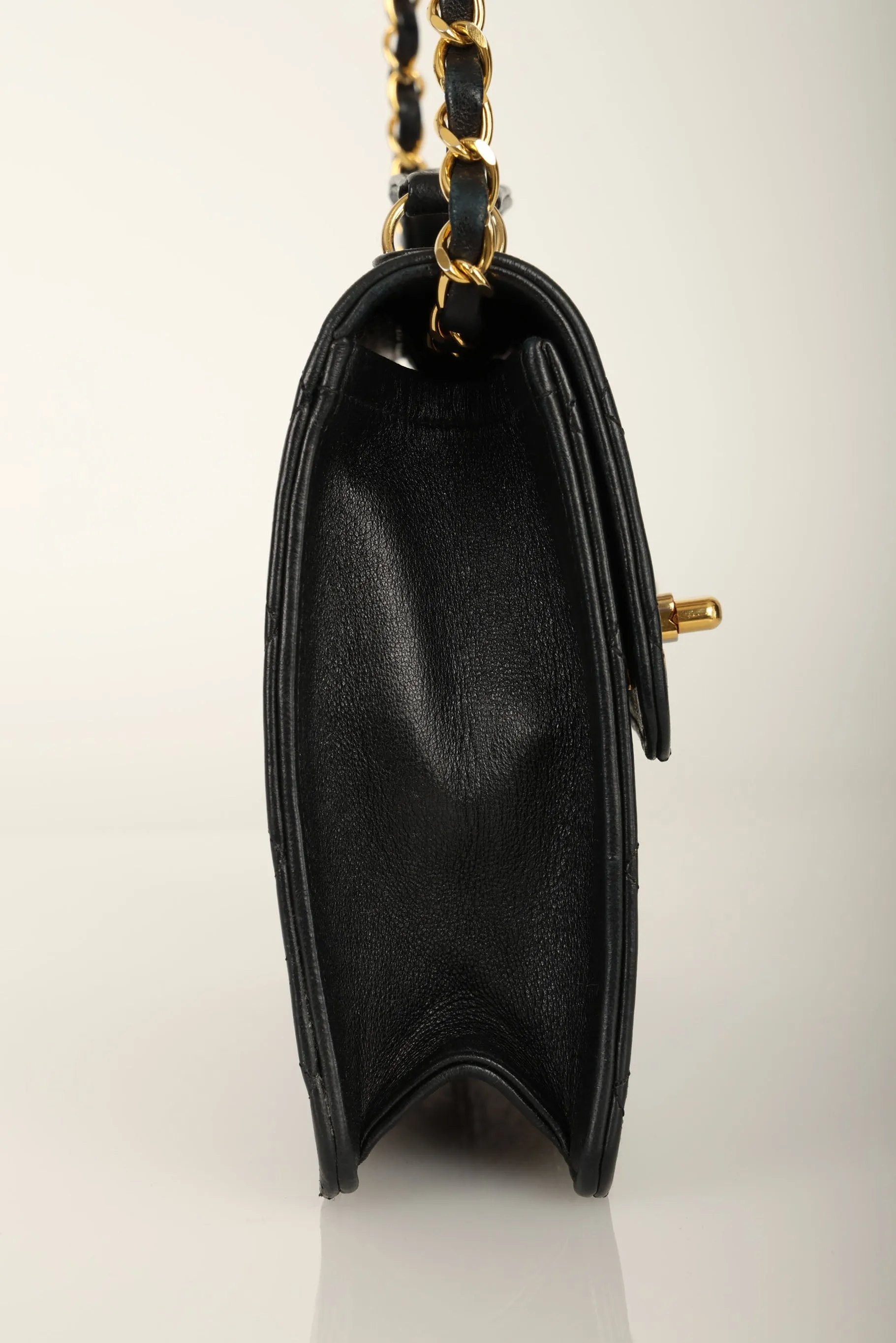 Extremely Rare Chanel 1989 Lambskin Double Turnlock Mini Briefcase