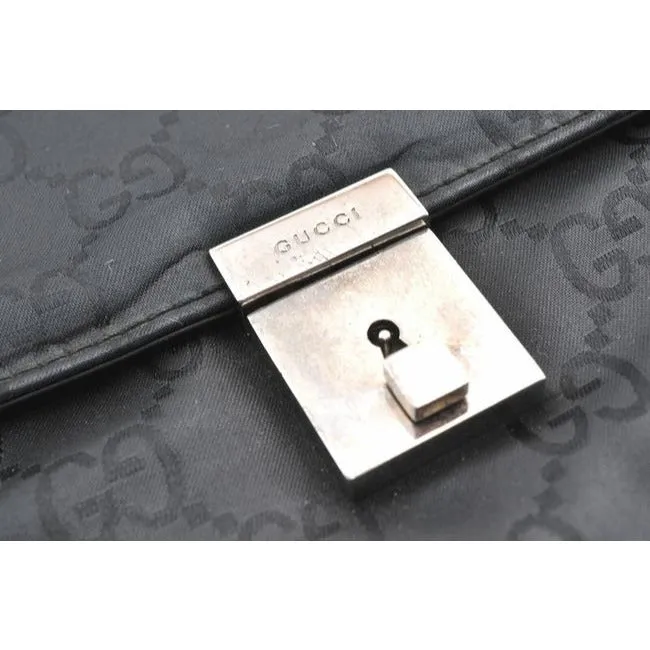 Gucci Gg Supreme Portfolio Messenger Bagmessenger Black Guccissima Print Leather And Coated Canvas L