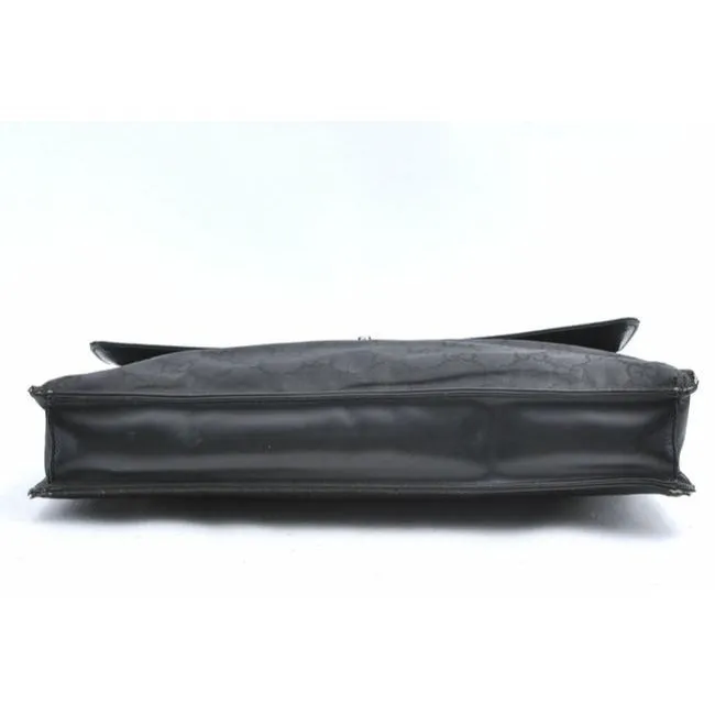 Gucci Gg Supreme Portfolio Messenger Bagmessenger Black Guccissima Print Leather And Coated Canvas L