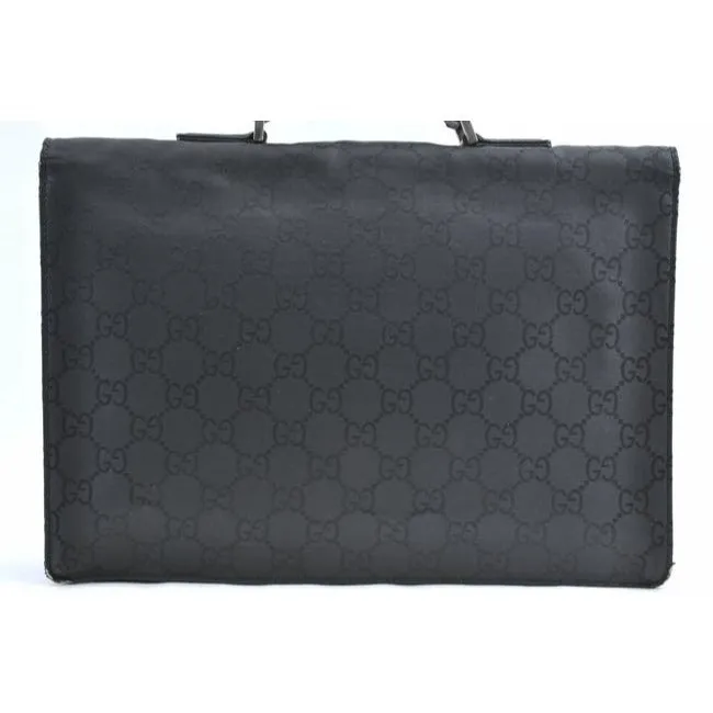 Gucci Gg Supreme Portfolio Messenger Bagmessenger Black Guccissima Print Leather And Coated Canvas L