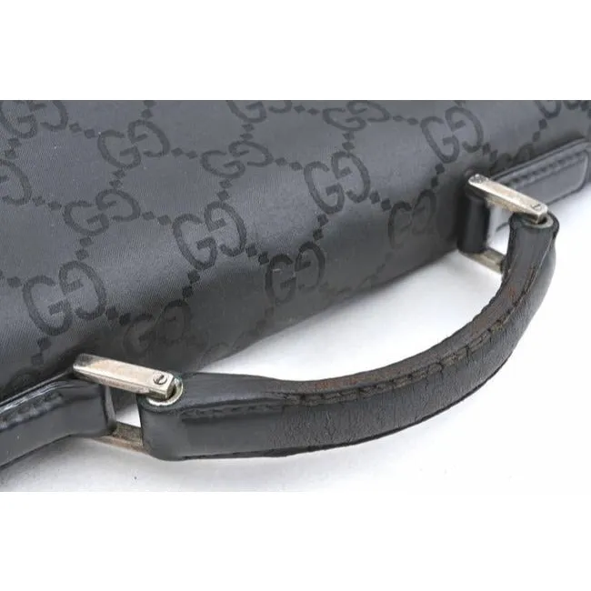 Gucci Gg Supreme Portfolio Messenger Bagmessenger Black Guccissima Print Leather And Coated Canvas L