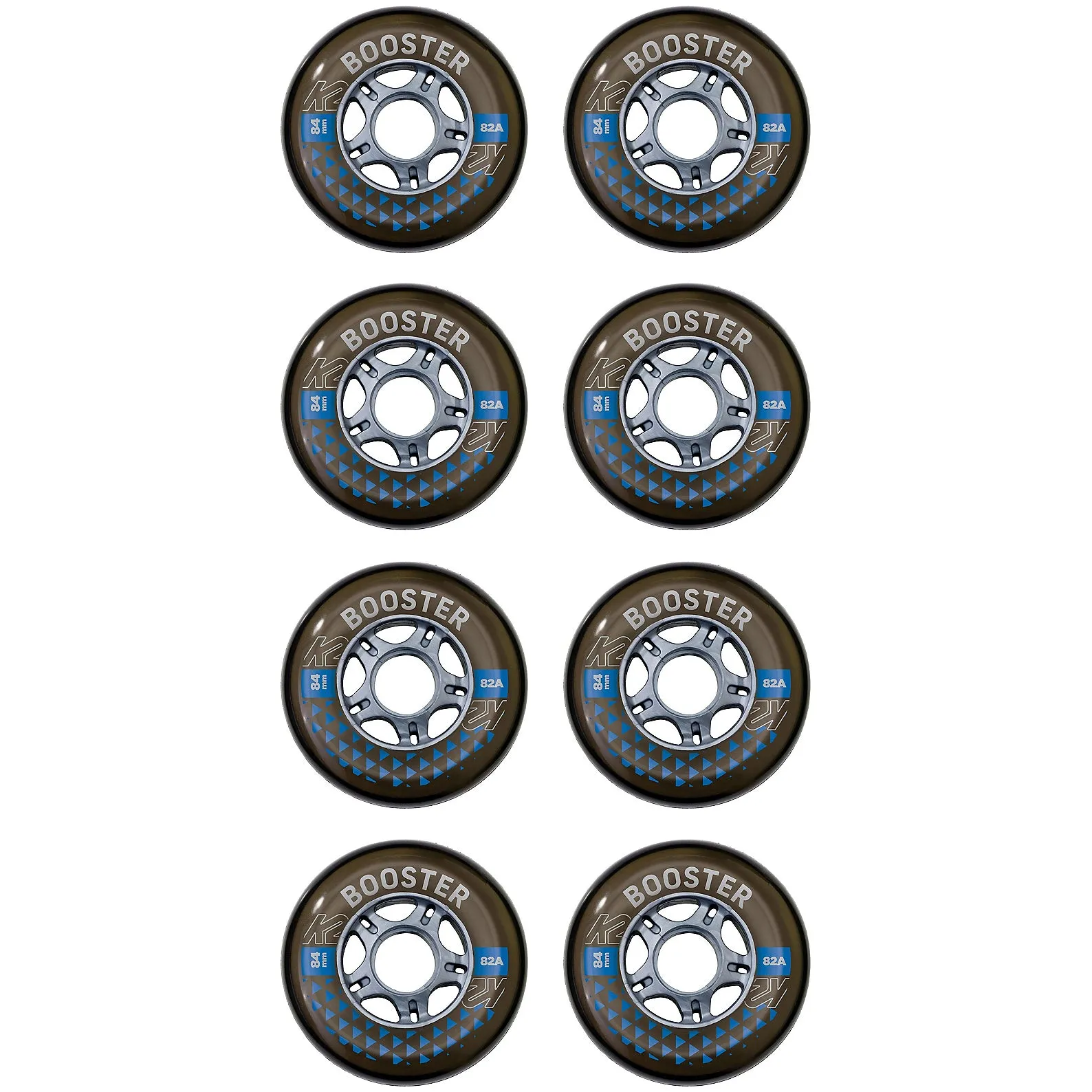 K2 Booster 84mm/82A Inline Skate Wheels 8-Pack