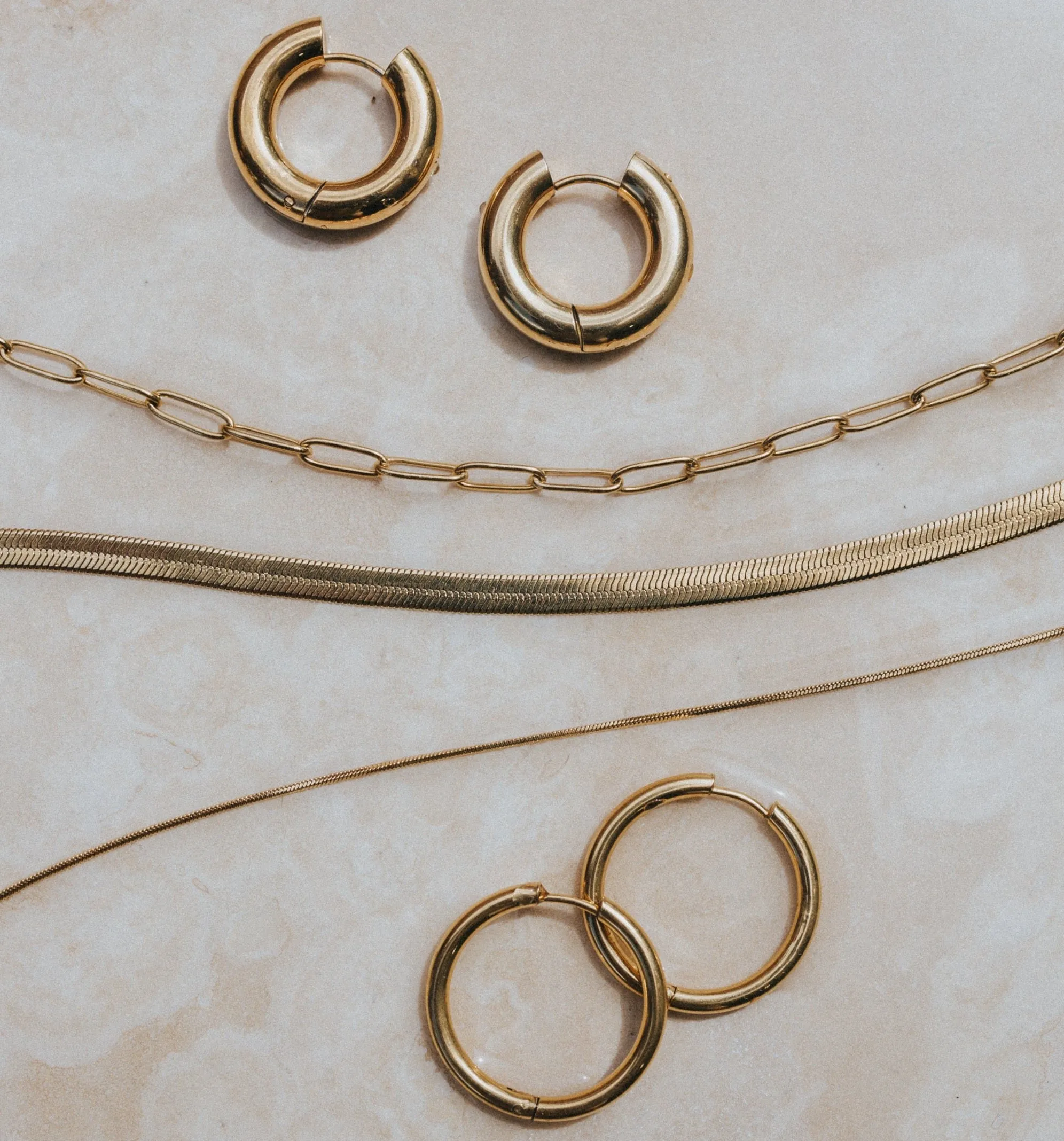 LINK CHAIN NECKLACE - 18K GOLD