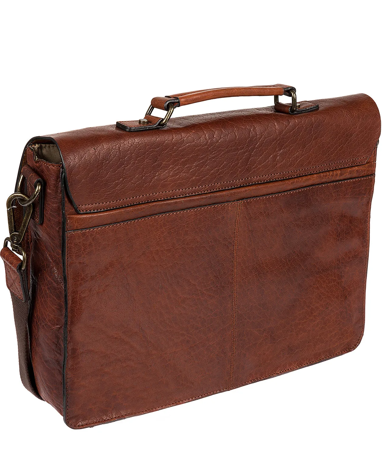 'Lorton' Treacle Handmade Leather Briefcase