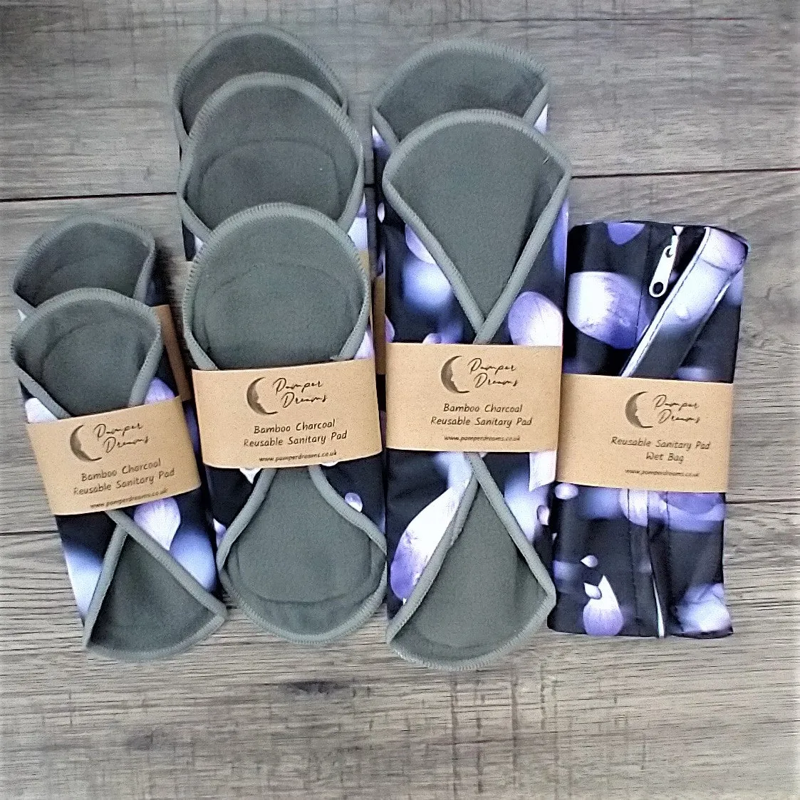 Lotus Reusable Bamboo Charcoal Sanitary Pad Set