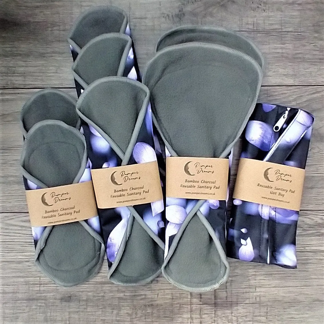 Lotus Reusable Bamboo Charcoal Sanitary Pad Set