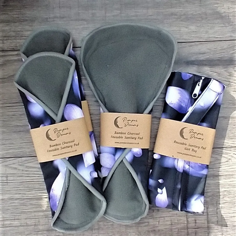 Lotus Reusable Bamboo Charcoal Sanitary Pad Set