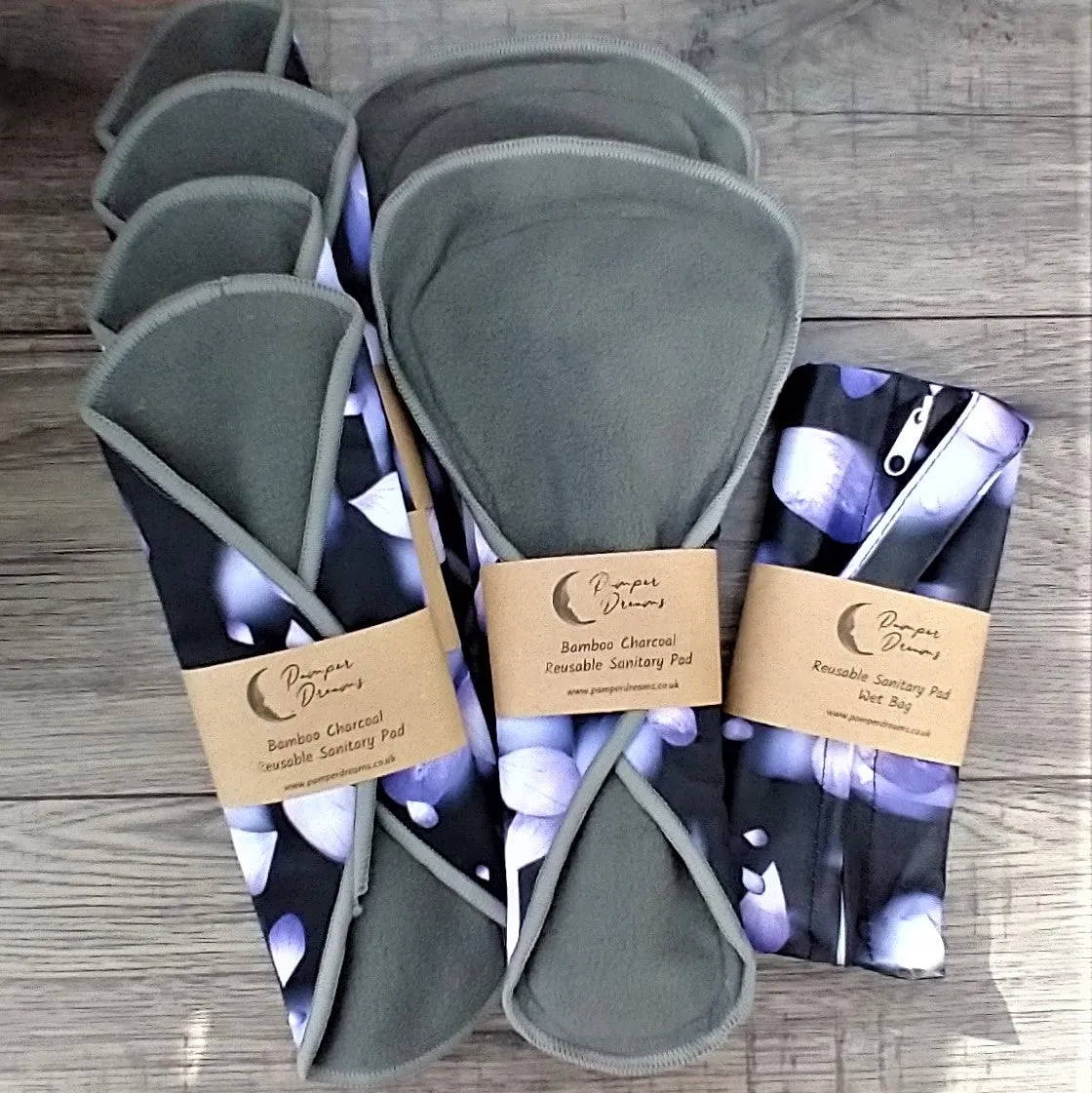 Lotus Reusable Bamboo Charcoal Sanitary Pad Set