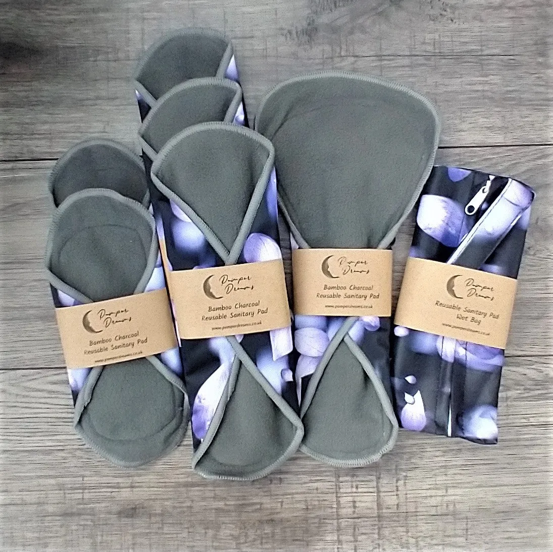 Lotus Reusable Bamboo Charcoal Sanitary Pad Set