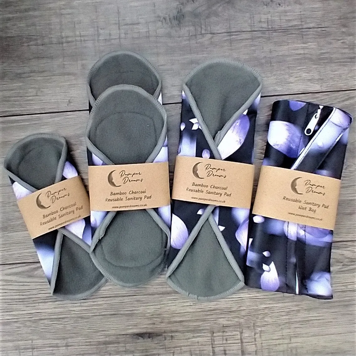 Lotus Reusable Bamboo Charcoal Sanitary Pad Set