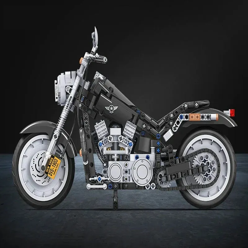 MOC Tech American Harley Motorcycle Bricks Toy 7049