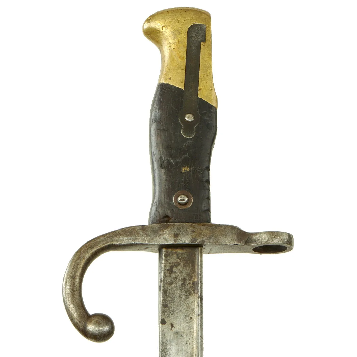 Original Austrian Ersatz Modified Kropatschek M.1878 Rifle Bayonet by Steyr with Scabbard - dated 1881