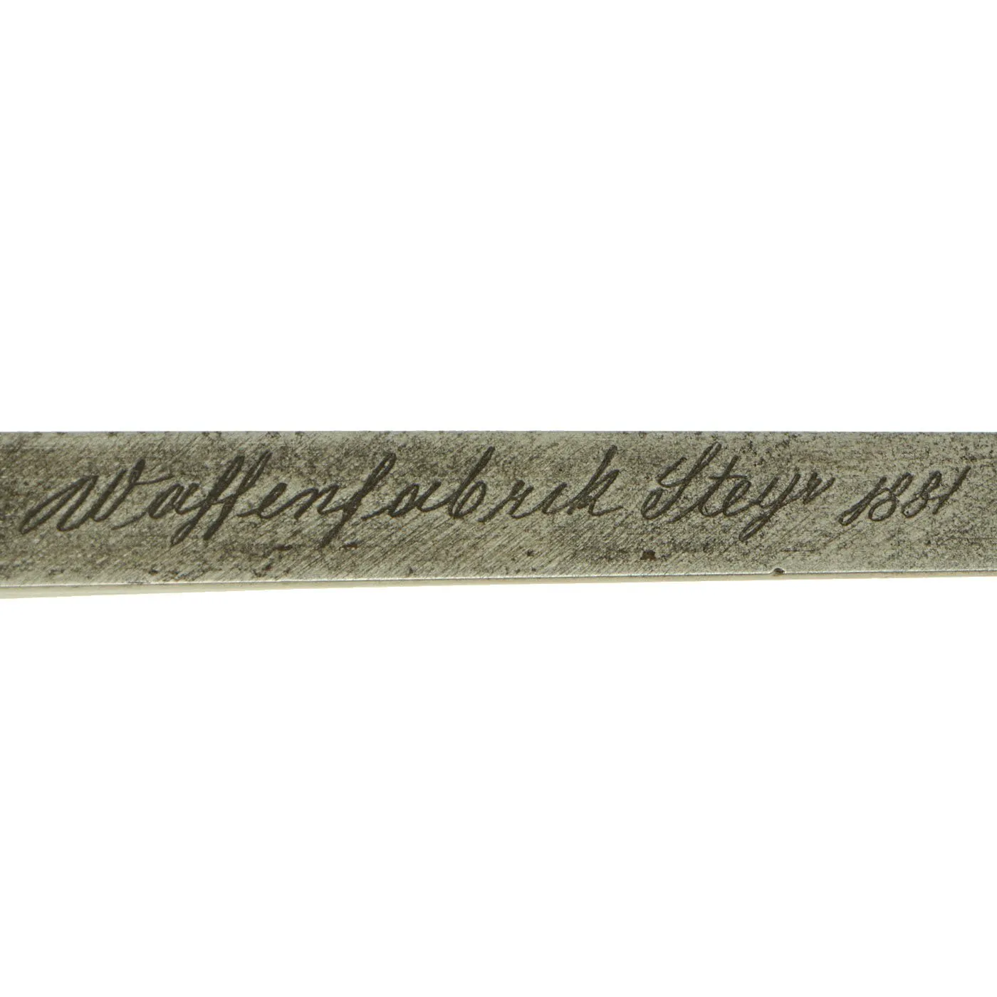 Original Austrian Ersatz Modified Kropatschek M.1878 Rifle Bayonet by Steyr with Scabbard - dated 1881