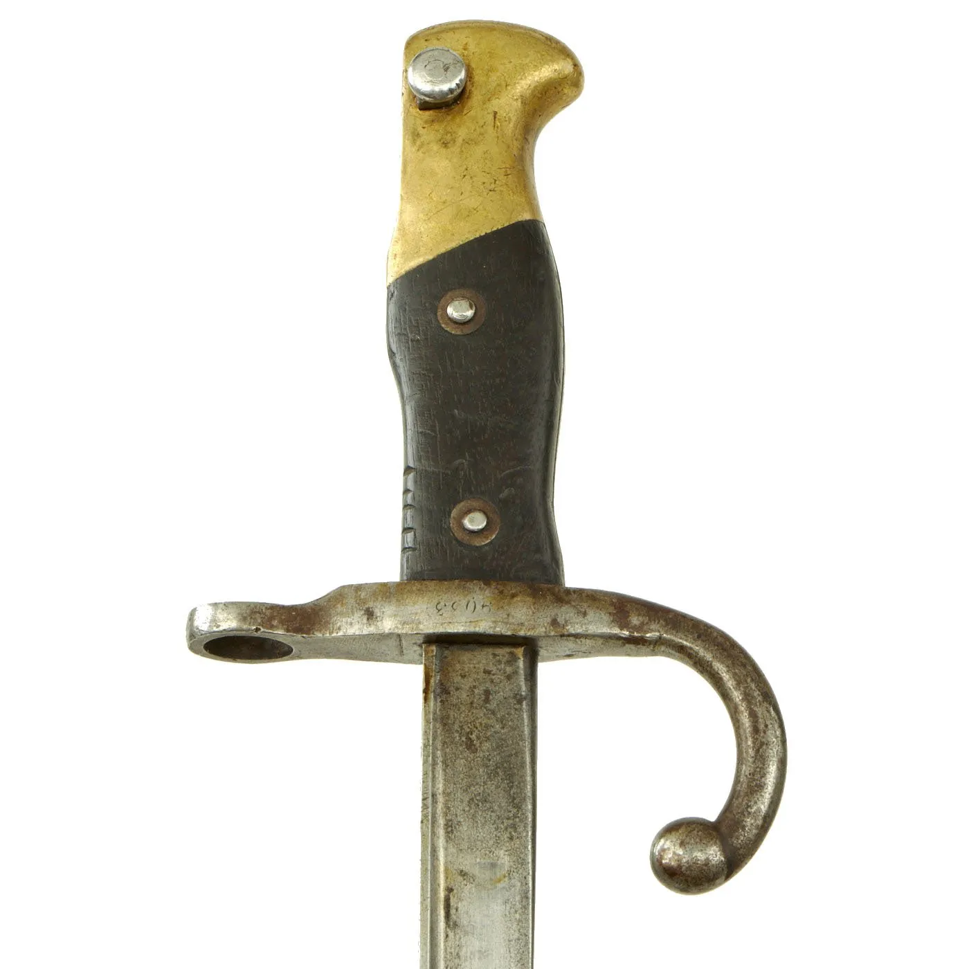 Original Austrian Ersatz Modified Kropatschek M.1878 Rifle Bayonet by Steyr with Scabbard - dated 1881