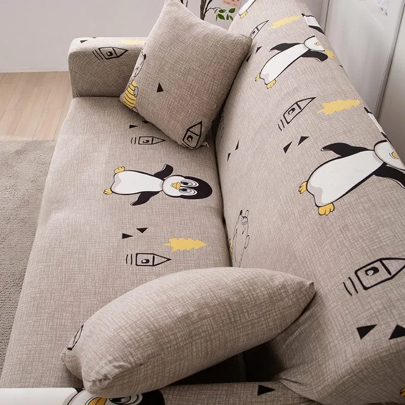 Pingou - TWO PIECES - 100% Waterproof and Ultra Resistant Stretch Cushion cover 18" X 18" (45 CM X 45 CM)