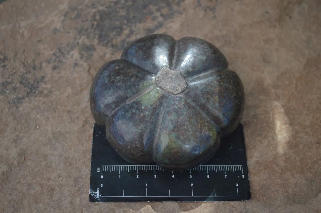 Polished Mixed Stone Pumpkin Carvings x 3 From Zimbabwe