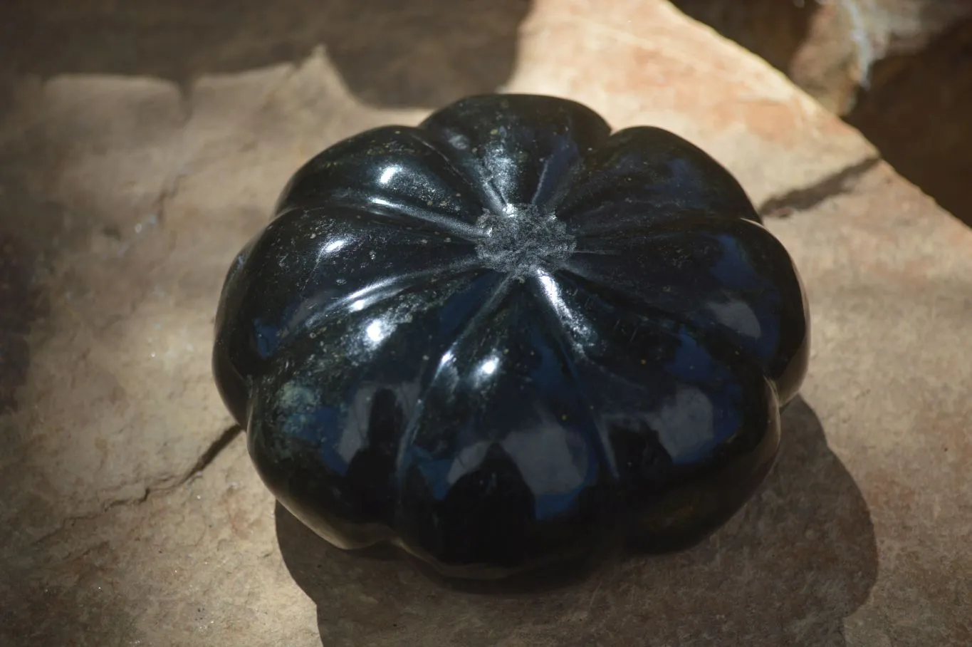 Polished Mixed Stone Pumpkin Carvings x 3 From Zimbabwe