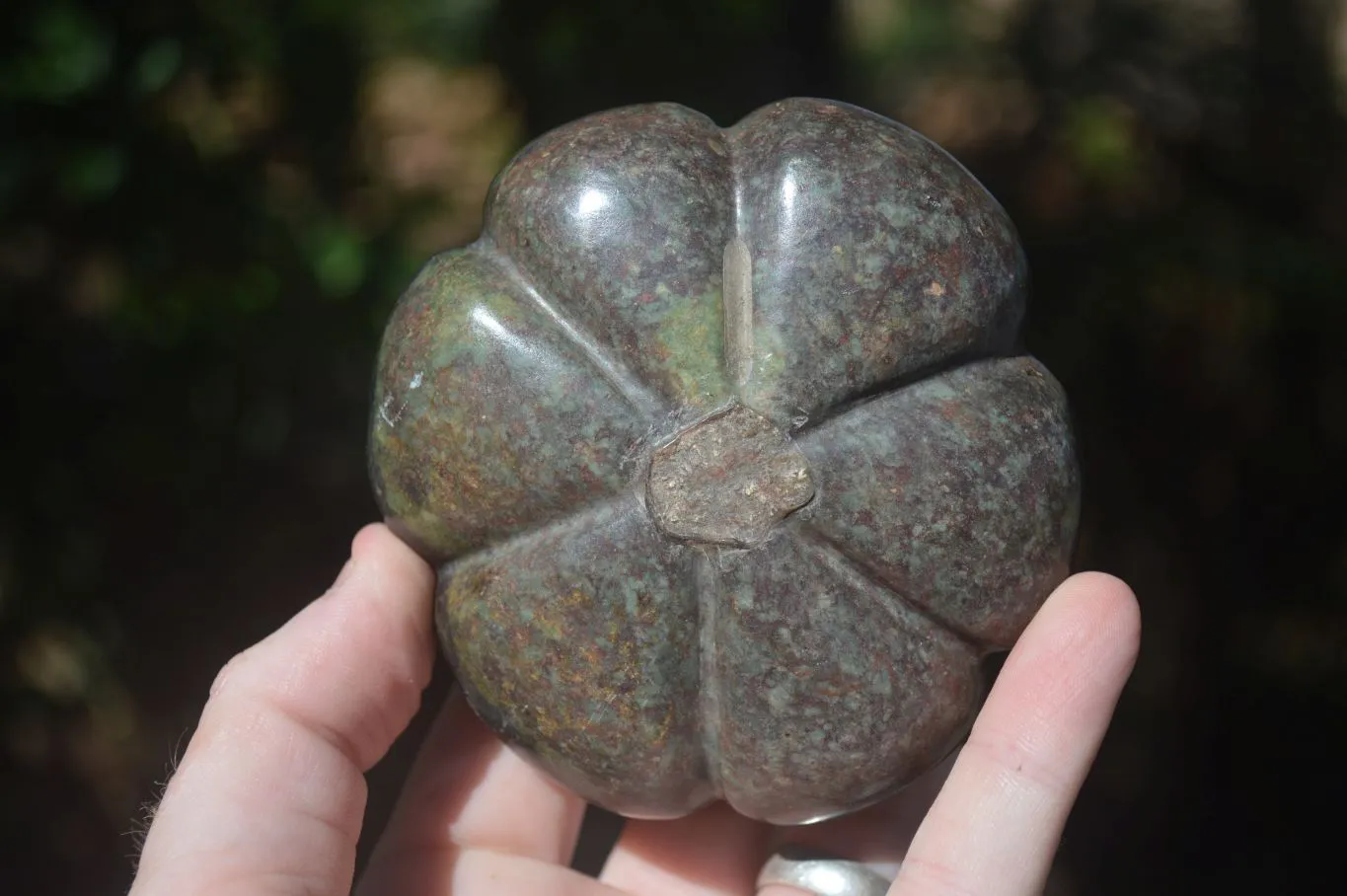 Polished Mixed Stone Pumpkin Carvings x 3 From Zimbabwe