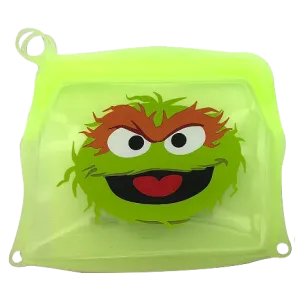 Sesame Street Oscar The Grouch Small Reusable Silicone Bag