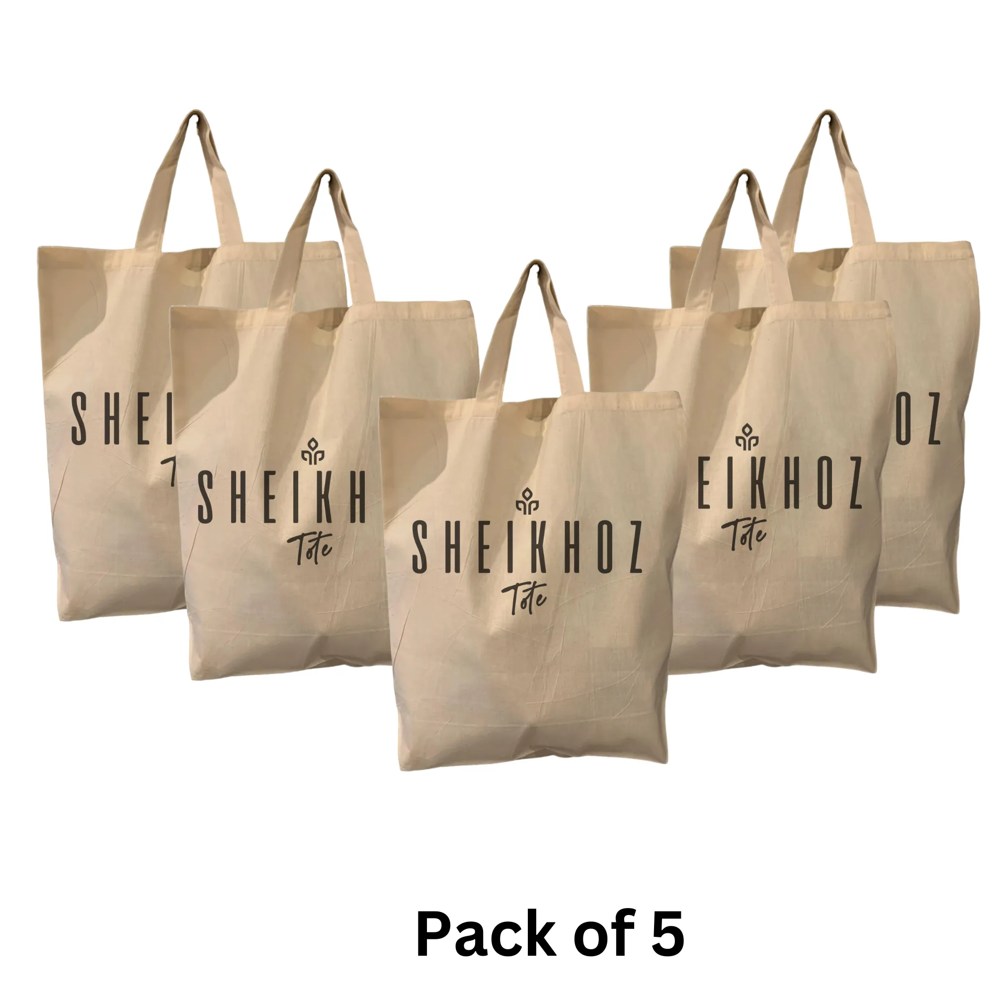 SHEIKHOZ Cotton Tote Bag for Women - Reusable Multi-Purpose Cotton Bags for School, Gym, and Shopping
