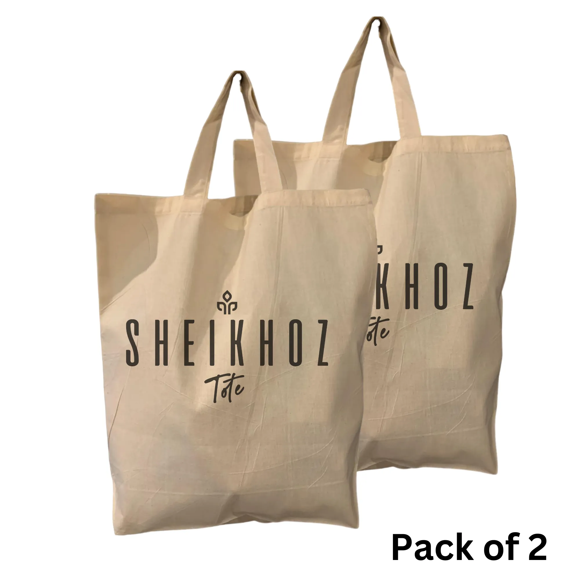 SHEIKHOZ Cotton Tote Bag for Women - Reusable Multi-Purpose Cotton Bags for School, Gym, and Shopping