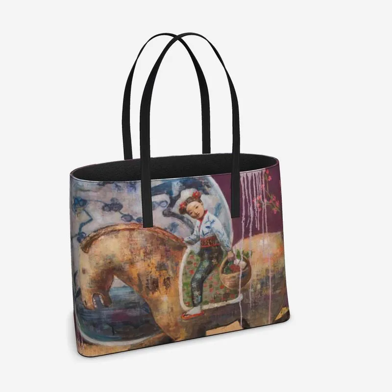 Spring Of Love Leather Tote