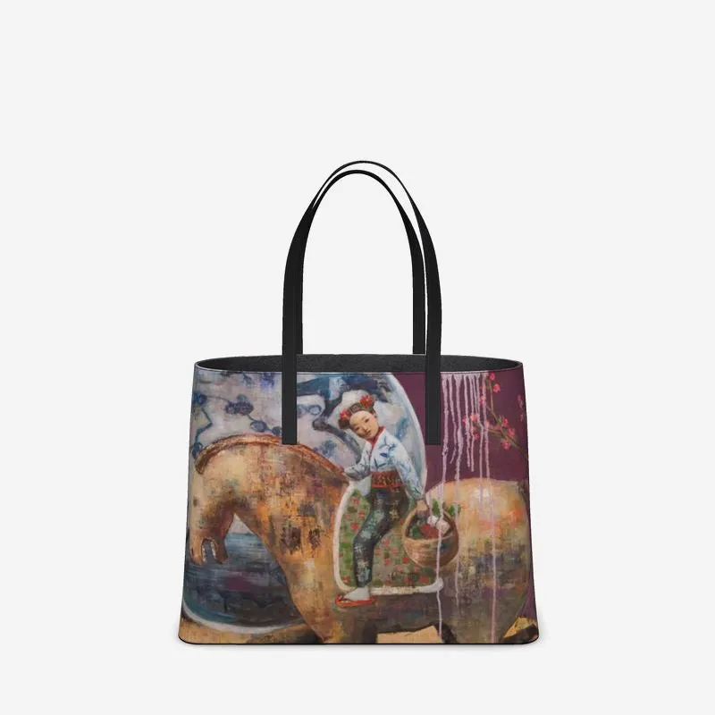 Spring Of Love Leather Tote