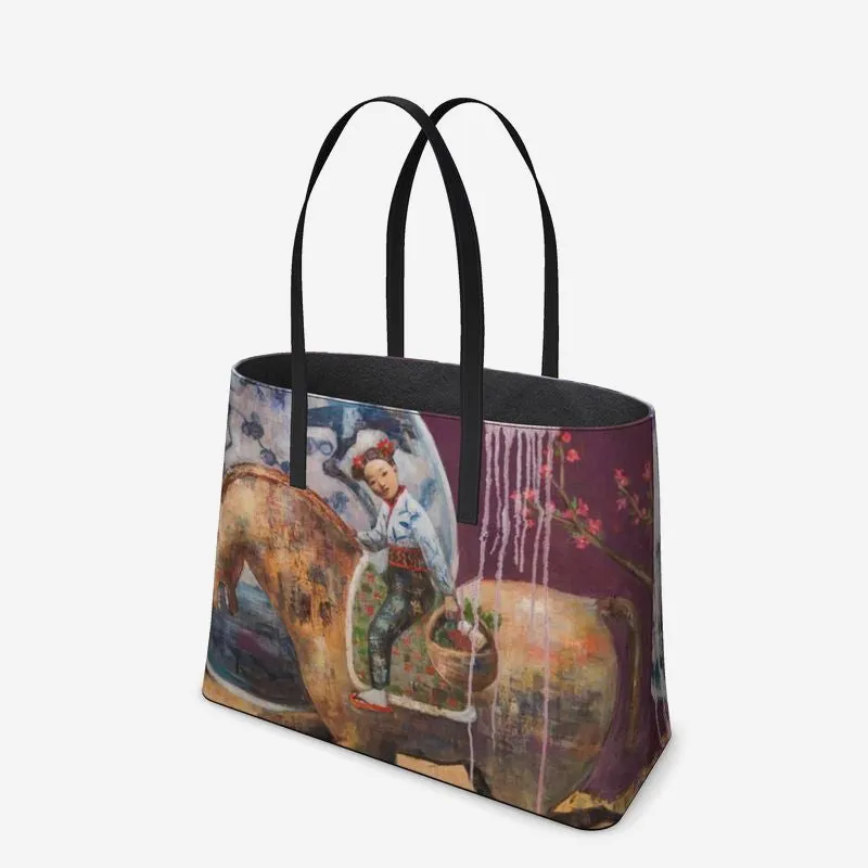 Spring Of Love Leather Tote