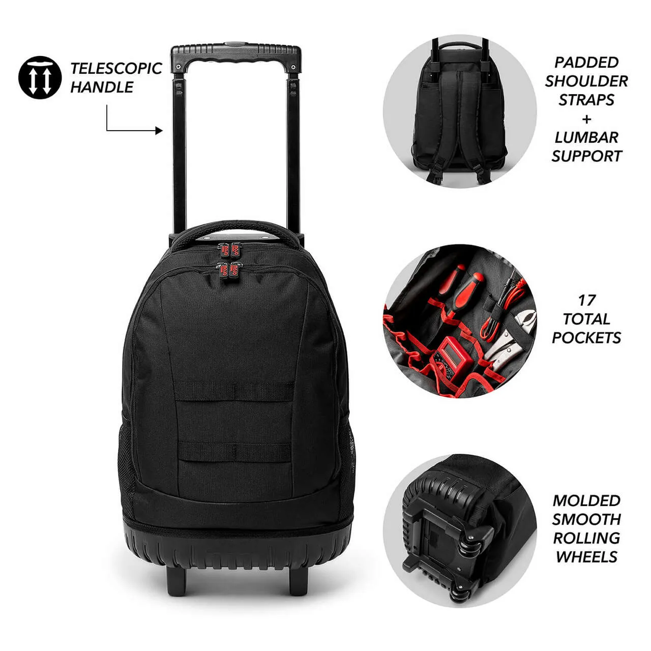 Stanford Cardinal 18" Wheeled Tool Bag