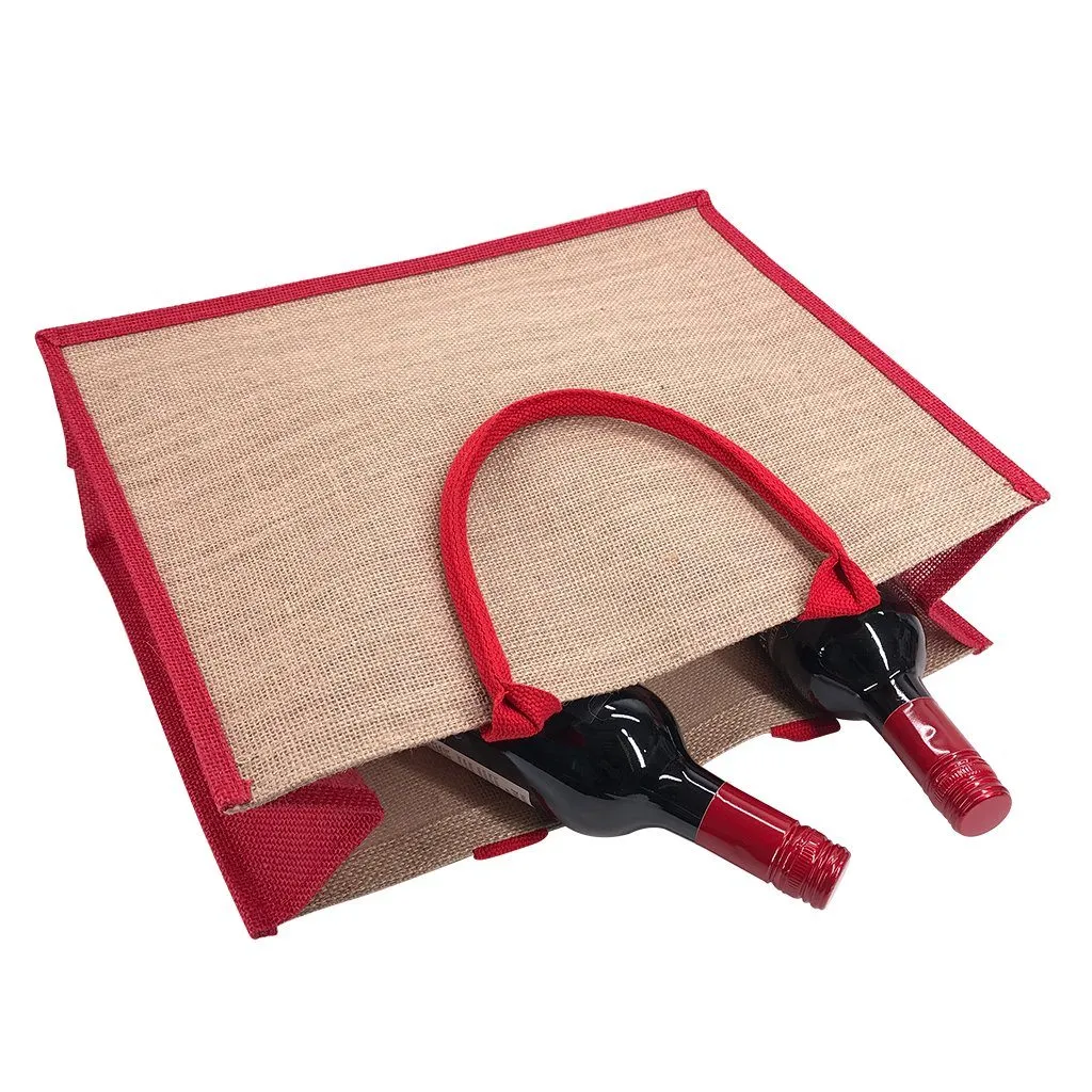 Stock Jute Bag Coloured-Red(SJB-02RD)