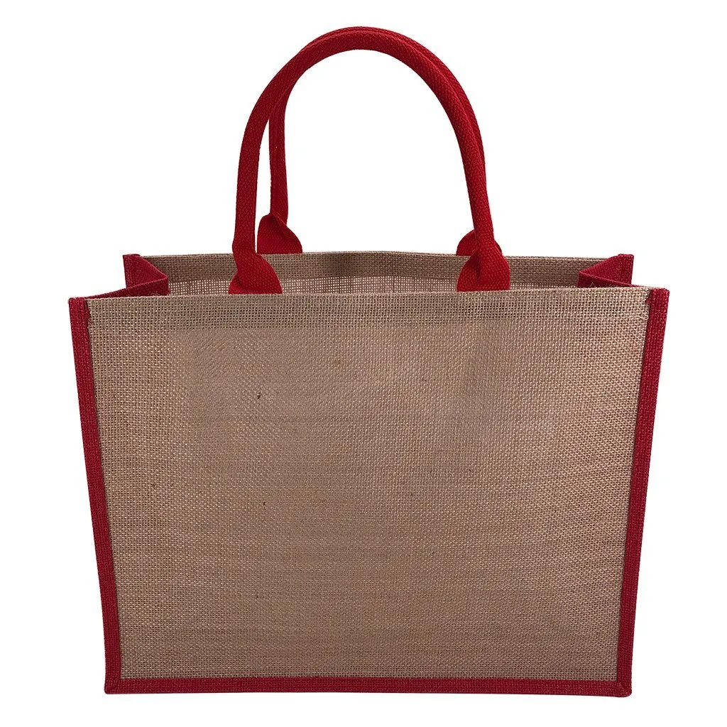 Stock Jute Bag Coloured-Red(SJB-02RD)