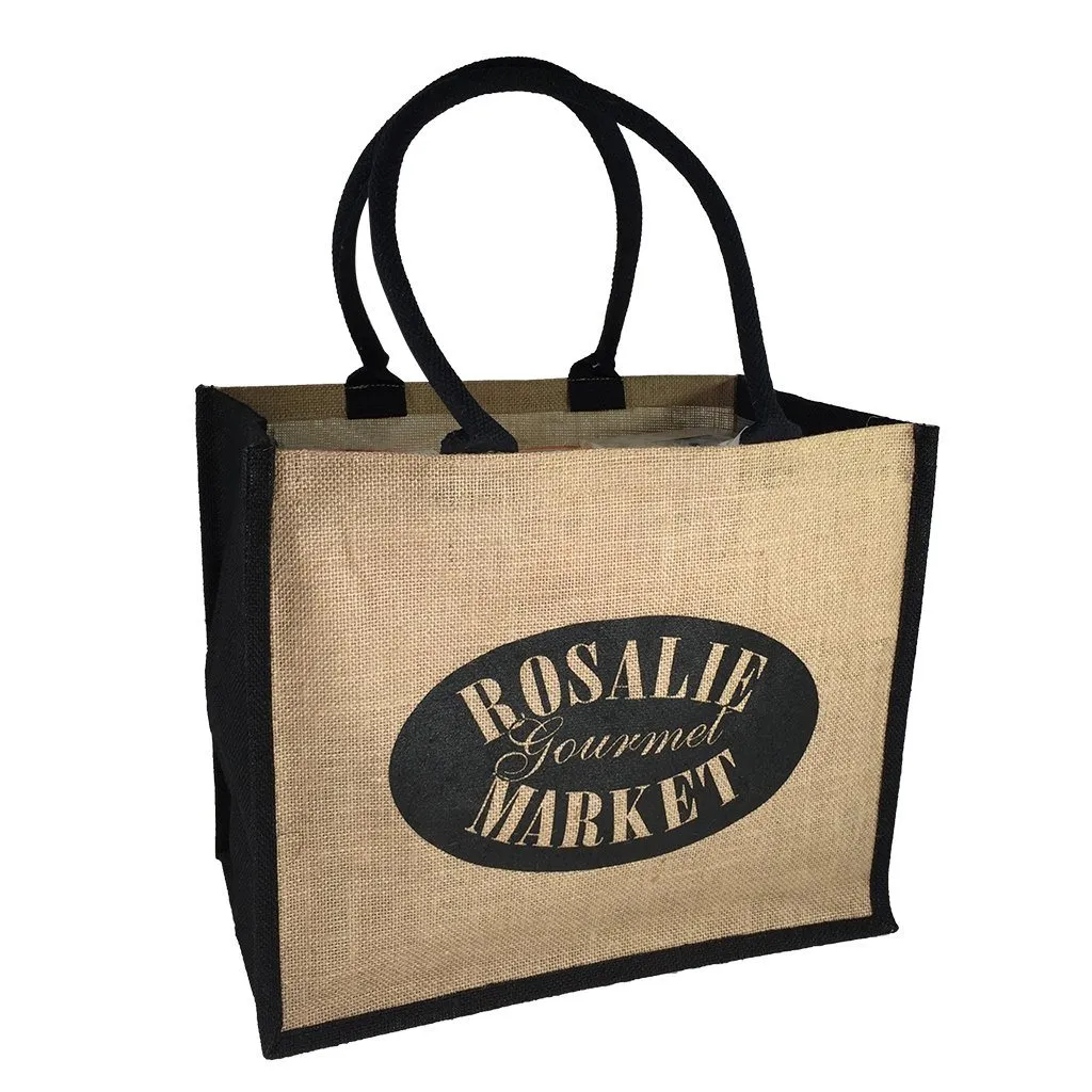 Stock Jute Shopper With Large Gusset-Coloured(SJB-08T)