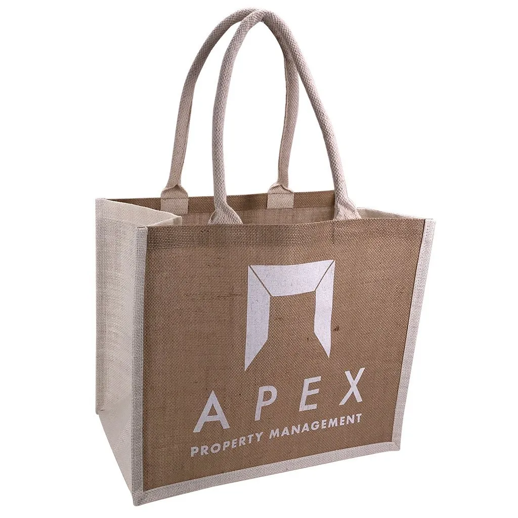 Stock Jute Shopper With Large Gusset-Coloured(SJB-08T)