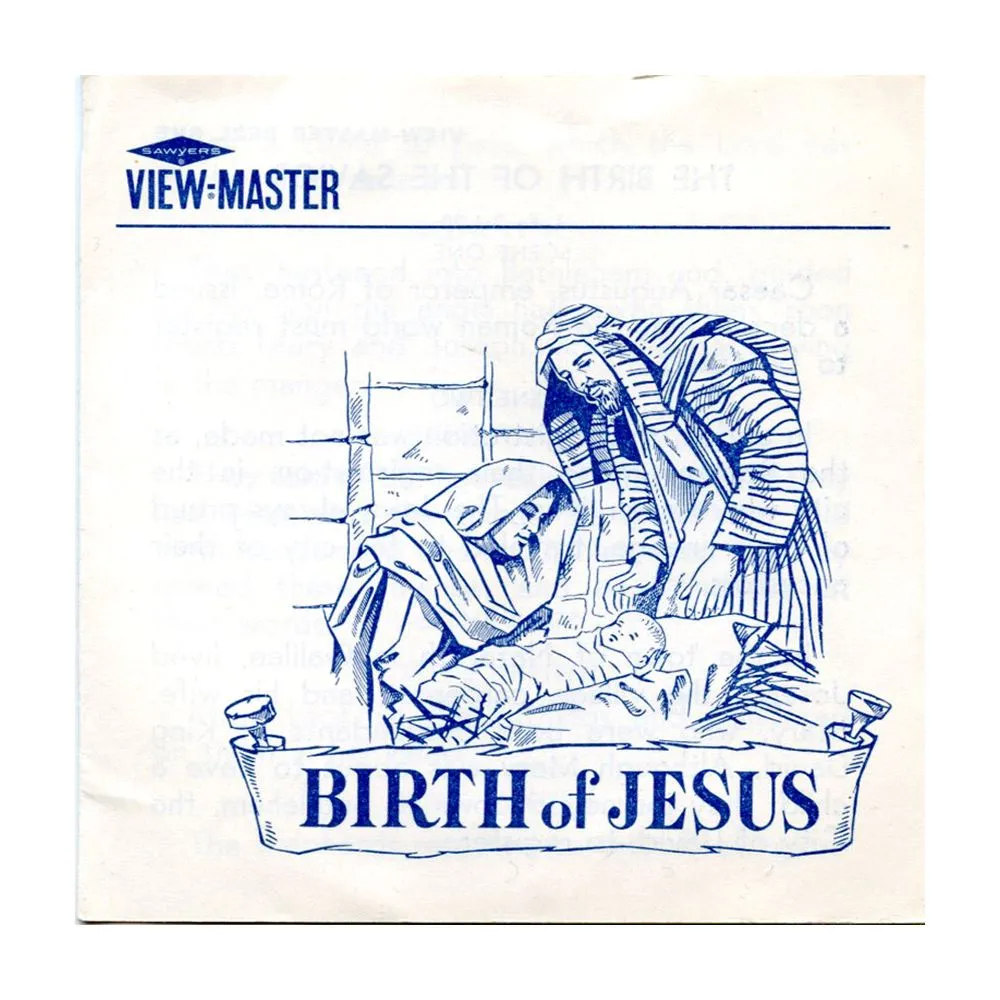 The Birth of Jesus - View-Master 3 Reel Packet - 1960s - Vintage - (zur Kleinsmiede) - (B875E-BS6)