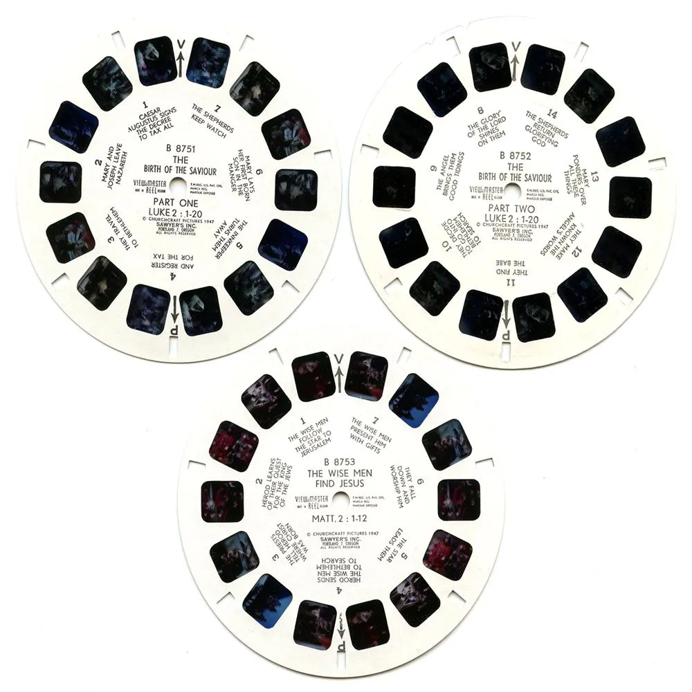 The Birth of Jesus - View-Master 3 Reel Packet - 1960s - Vintage - (zur Kleinsmiede) - (B875E-BS6)