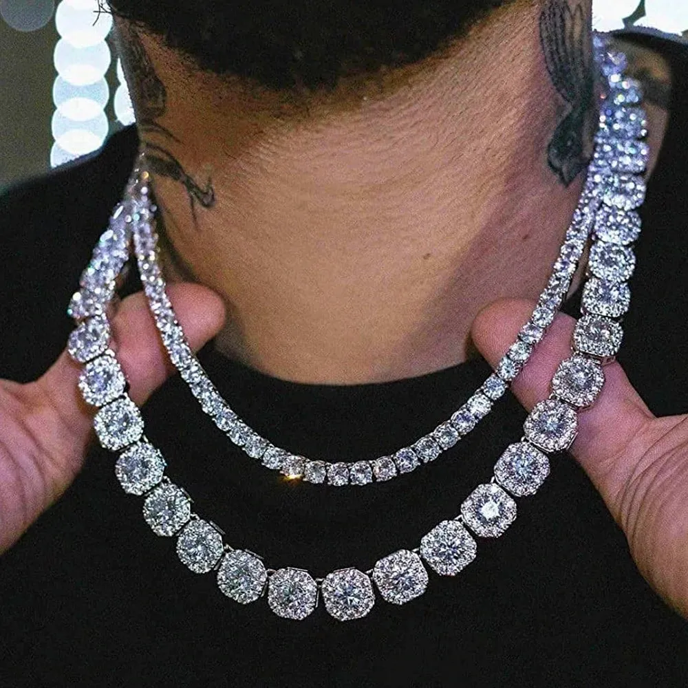 The Frozen Icon II® - 13mm Cluster Diamond Tennis Chain
