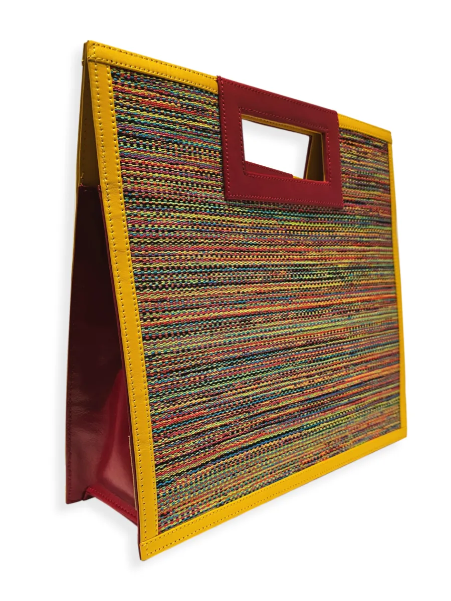 Trapecio Handbag - Black Yellow Multi 4