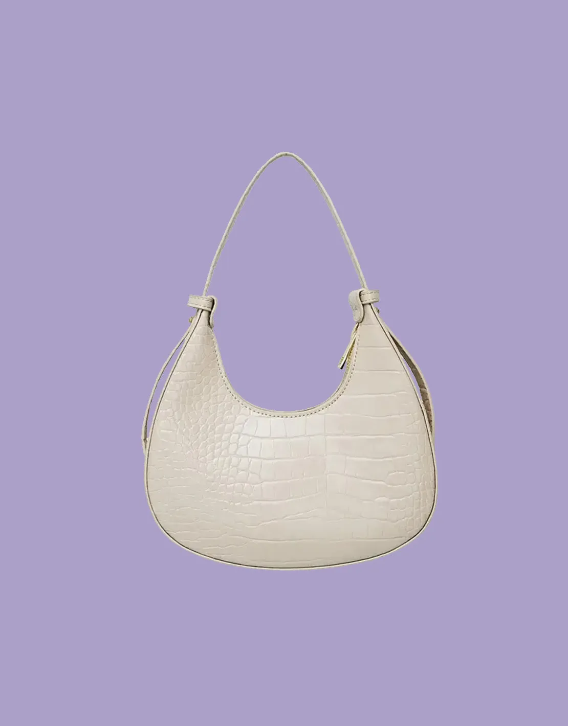 Vegan leather round handbag